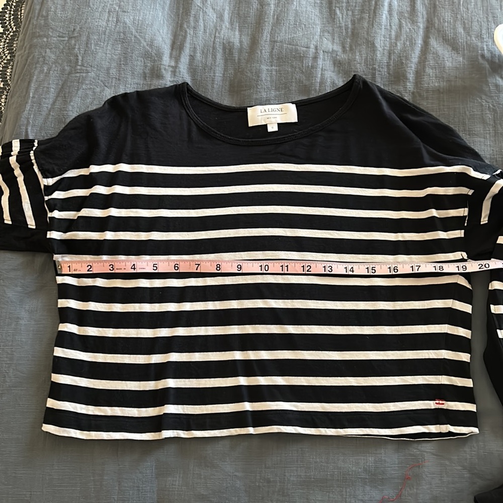 La Ligne Teddy Puff Cropped Long Sleeve, size S - Picture 3 of 5